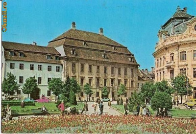 CP201-08 Sibiu -Muzeul Brukenthal -carte postala, circulata 1978 -starea care se vede foto
