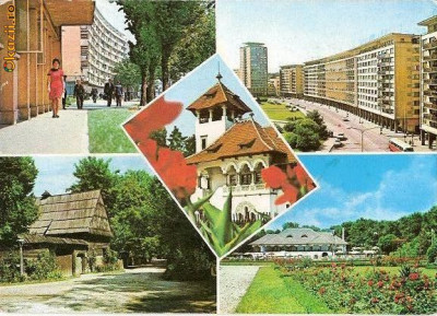 CP201-23 Bucuresti -stampila ,,40 de ani de cercetare forestiera in Romania&amp;quot; -carte postala, circulata 1973, la Sulina -starea care se vede foto