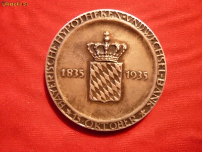 Placheta de argint a Bancii Bavaria Hypotheken und Wechsel foto