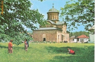 CP201-41 Curtea de Arges. Biserica Domneasca -carte postala, circulata 1967 -starea care se vede foto