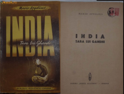 Mario Appelius , India , tara lui Ghandi , Scrisul romanesc , interbelica foto