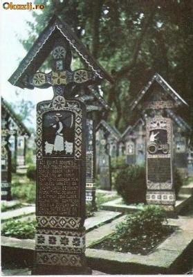 CP201-74 Sapanta. (Jud.Maramures) -,,Cimitirul vesel&amp;quot; -carte postala, necirculata -starea care se vede foto