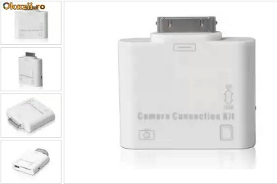 2in1 USB Camera SD Card Reader Connection Kit pentru iPad cititor carduri port usb foto