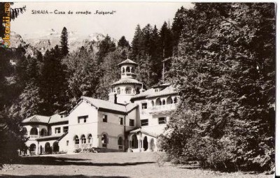 CP202-12 Sinaia Casa de creatie ,,Foisorul&amp;quot; -RPR -carte postala, circulata -starea care se vede foto