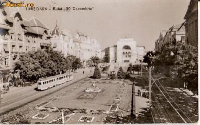 CP202-67 Timisoara -B-dul ,,30 Decembrie&amp;quot; - RPR -carte postala, circulata 1963 -starea care se vede foto