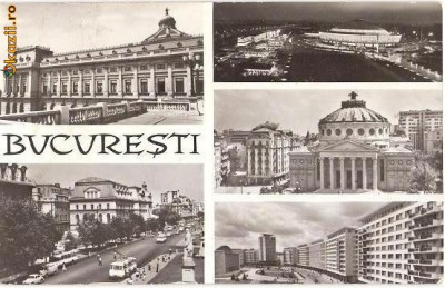 CP202-73 Bucuresti -RPR -carte postala, circulata 1966 -starea care se vede foto