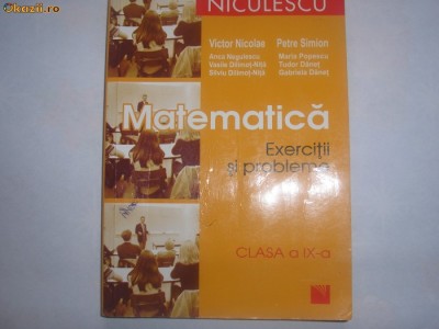 Culegere probleme clasa a IX-a Exercitii si probleme foto