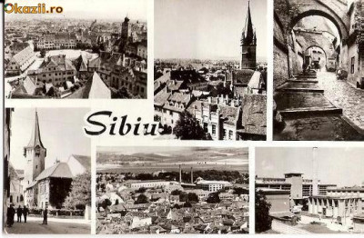 CP202-90 Sibiu -carte postala, circulata 1969 -starea care se vede foto