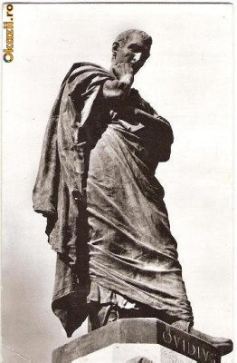CP202-22 Constanta -Statuia lui Ovidiu -carte postala, circulata 1966 -starea care se vede foto