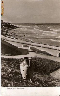 CP203-19 Vasile Roaita -Plaja -carte postala, circulata 1960 -starea care se vede foto