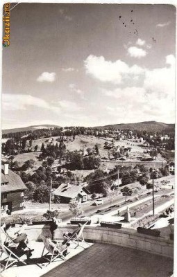 CP203-89 Predeal -Vedere de pe terasa vilei ,,7 Noiembrie&amp;quot; -RPR -carte postala, circulata 1964 -starea care se vede foto
