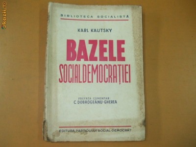 K. Kautsky Bazele social - democratiei Bucuresti 1946 011 foto