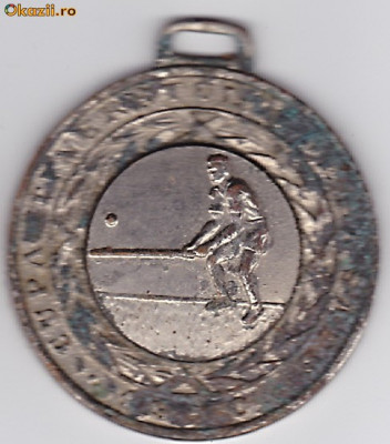Medalie-CUPA TINERETULUI DE LA SATE 1970-OINA-locul II,cu defect foto
