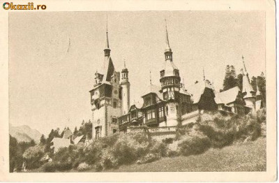 CP204-50 Sinaia -Castelul Peles -carte postala, circulata 1958 -starea care se vede foto