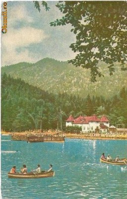 CP204-45 Tusnad Bai -Strandul -carte postala, circulata 1959 -starea care se vede foto