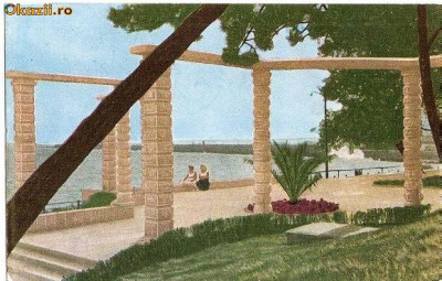 CP204-54 Vedere din parc -Constanta -carte postala, circulata 1959 -starea care se vede foto