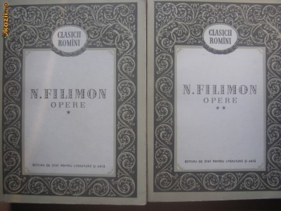 Nicole Filimon Opere {2 volume} r21 foto