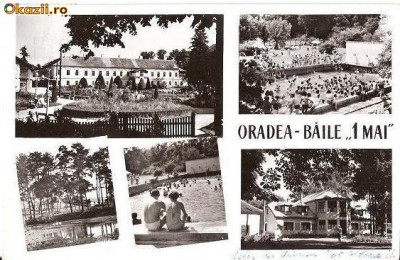 CP204-87 Oradea -Baile ,,1 Mai&amp;quot; -RPR -carte postala, circulata 1962 -starea care se vede foto