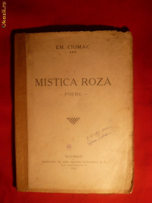 Emanoil Ciomac - Mistica Roza -Prima Ed. 1921 foto