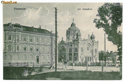 521 - TIMISOARA, Synagogue - old postcard - unused foto