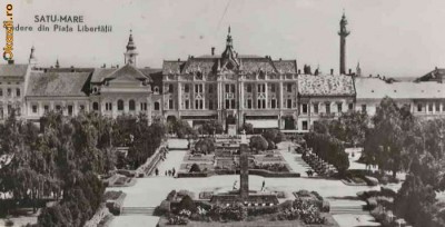 R 9784 Republica Populara Romana satu mare vedere din piata libertatii circulata foto