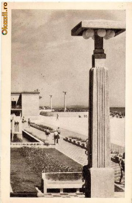 CP205-37 Mamaia -Plaja -RPR -carte postala, circulata 1955 -starea care se vede foto