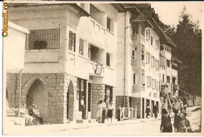 CP205-20 Olanesti -Clubul muncitoresc -RPR -carte postala, circulata 1953(lozinca timbru -paduri langa ogoare cereale in hambare) -starea care se vede foto