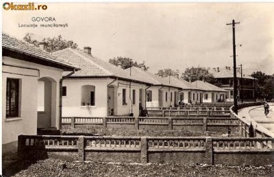 CP206-79 Govora -Locuinte muncitoresti -RPR -carte postala circulata 1961 -starea care se vede foto