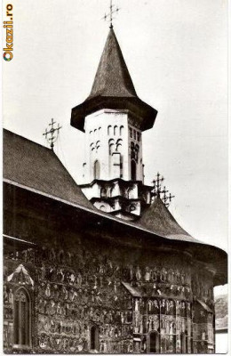 CP206-58 Biserica manastirii Sucevita. Fatada de sud -carte postala circulata 1971 -starea care se vede foto