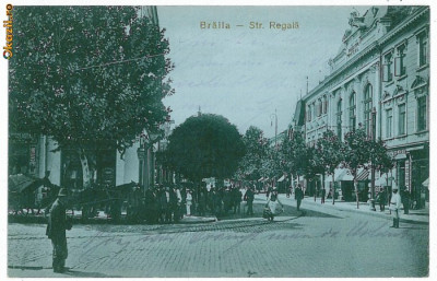 2067 - BRAILA, Regala Street, muscal, Romania - old postcard - used foto