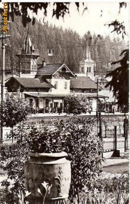 CP206-87 Vedere din Vatra Dornei (gara?) -RPR -carte postala circulata 1964 -starea care se vede foto