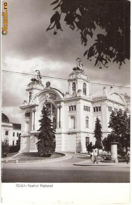 CP207-81 Cluj -Teatrul National -RPR -carte postala necirculata -starea care se vede foto