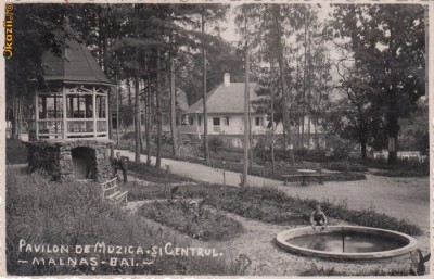 B14975 Covasna Malnas Bai Pavilion de Muzica si Centrul foto
