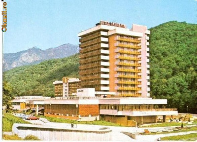 CP208-24 Judetul Valcea. Cozia: Hotelul ,,Caciulata&amp;quot; -carte postala circulata 1988 -starea care se vede foto