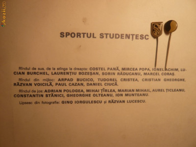 2 Insigne de Fotbal vechi -Sportul Studentesc + Calendar 1988 foto