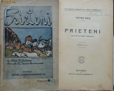 Petre Has , Prieteni , editia I , interbelica , carte pentru copii si tineri foto