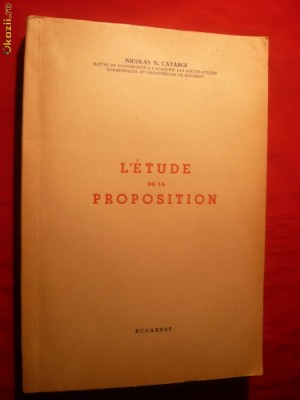 Nicolas N.Catargi -L&amp;#039;Etude de la Proposition - cca.1940 foto