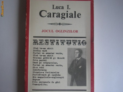 I.L.Caragiale - Jocul oglinzilor (versuri publicate si inedite) a5 foto