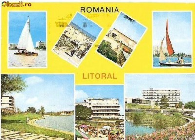 CP208-75 Romania -Litoral -carte postala circulata 1991 -starea care se vede foto