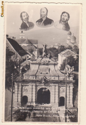 Alba Iulia Cetate : poarta in care au fost inchisi Horea,Closca si Crisan - 1937 foto