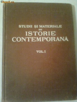 STUDII SI MATERIALE DE ISTORIE CONTEMPORANA vol. 1 foto