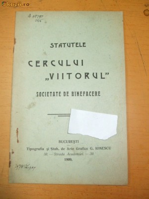 STATUTELE CERCULUI VIITORUL, SOCIETATE DE BINEFACERE foto