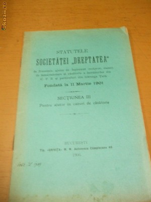 SOCIETATEA DREPTATEA, AJUTOR DE CASATORIE foto