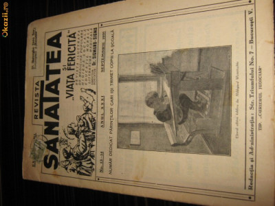 REVISTA SANATATEA 1931 foto