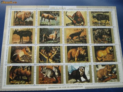 BLOC TIMBRE ANIMALE UMM AL QIWAIN foto