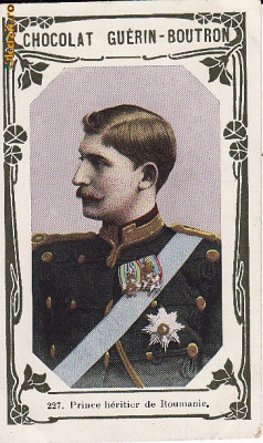 Carte postala publicitara -casa regala-Regele Ferdinand-tip cromolitho foto