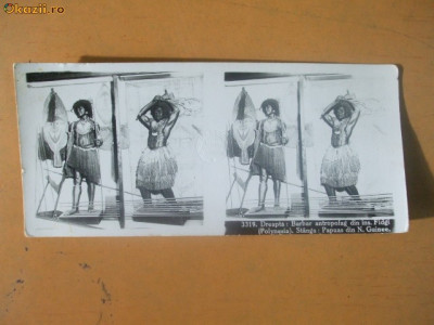 Foto Stereoscopica nr. 3319 Barbar antropofag din Fidgi foto