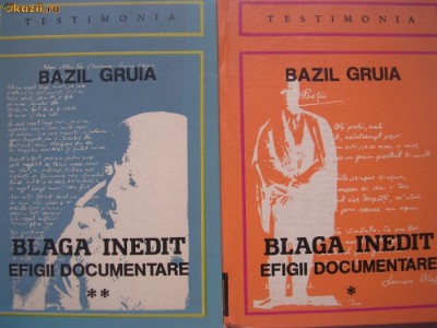 Blaga inedit, efigii documentare - Autor : Bazil Gruia ,c1 foto