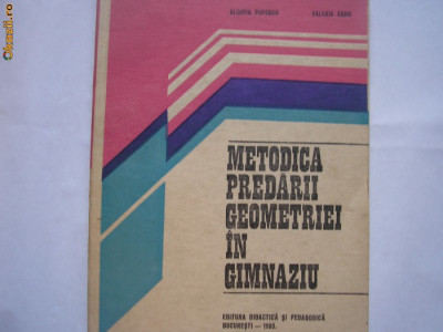 Metodica predarii geometriei in gimnaziu Olimpia Popescu,c1,RF4/1 foto