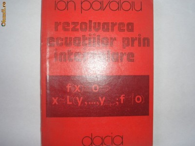 Rezolvarea ecuatiilor prin interpolare RF4/1 foto